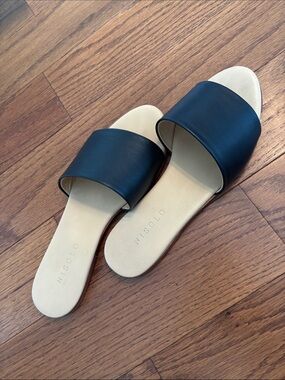 Black Slide Sandals for Women